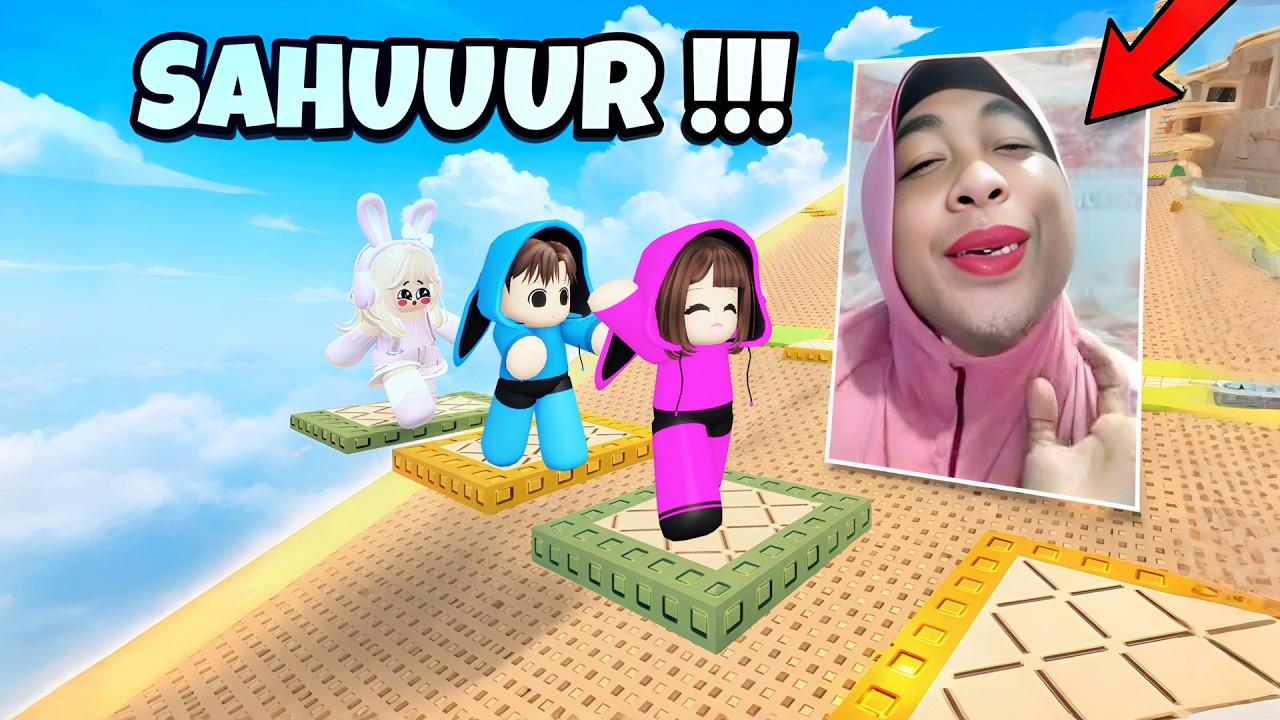 Yuta, Mio Dan Baby Celine Ajak Popo Dan Mimi Naik Tower Sahur Di Bulan Puasa || ROBLOX