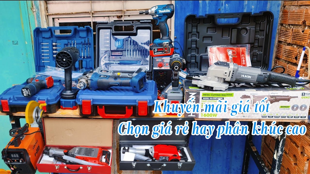 📢💥Máy pin máy điện, thùng đồ nghề giá rẻ cực kì | Kĩ thuật máy xây dựng Hồng Nhiên