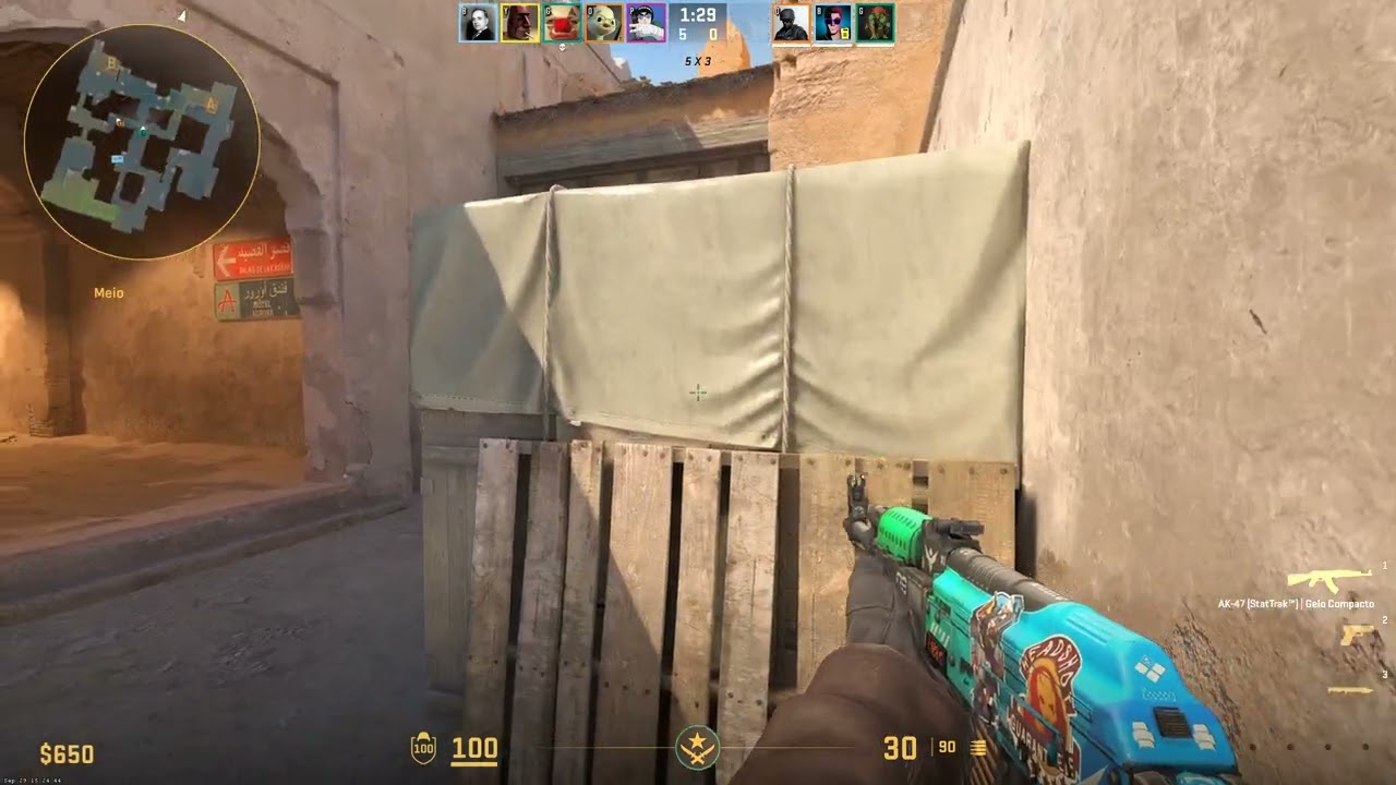Dust 2 de Ak 4 kills clutch 1x4 Counter strike 2 2023 09 30