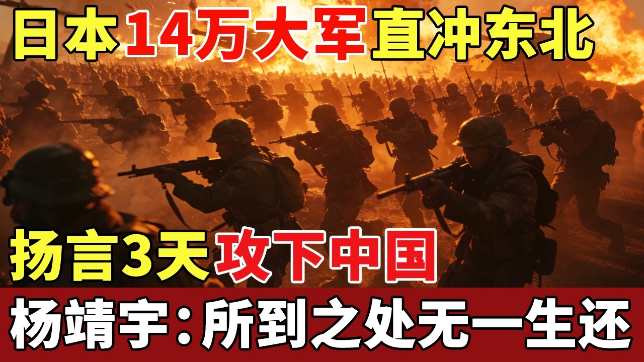 1933年日本14万大军直冲东北，扬言3天攻下中国，杨靖宇：东北成血海，所到之处无一生还【历史档案】
