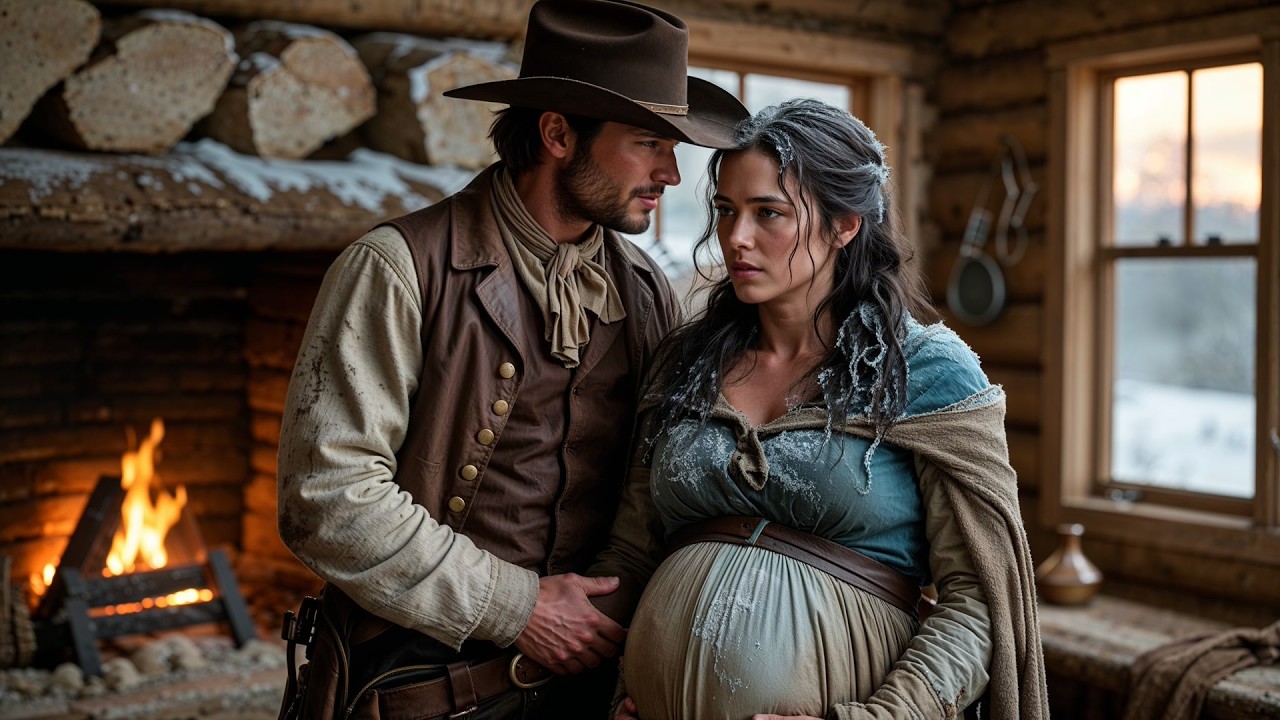She Was Pregnant And Banished Into Storm, A Cowboy Found Her Frozen And Thawed Her By His Fire Slow