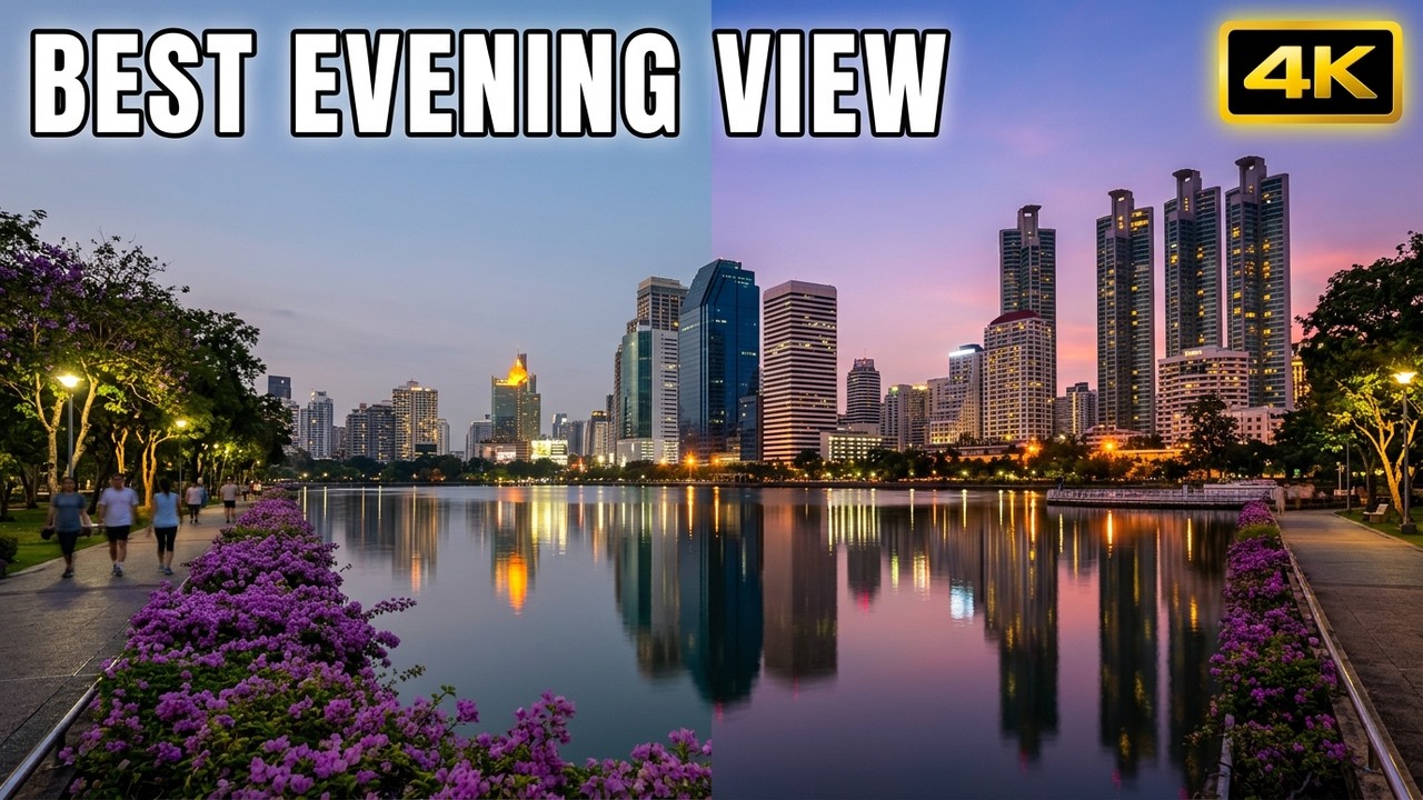 เดินเล่นชิลล์ ๆ ตอนเย็นที่สวนเบญจกิติ | Enjoy a calm evening walk at Benchakitti Park 4K