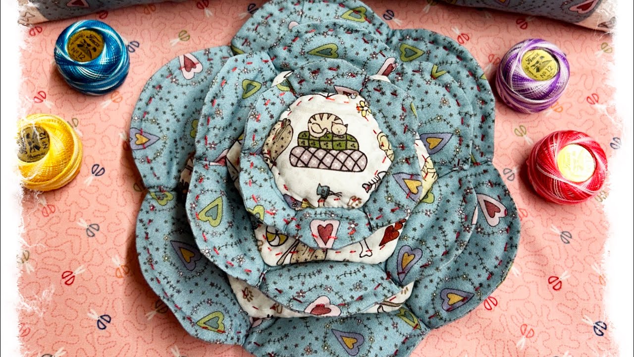 Making Hexie Flower Pin cushions