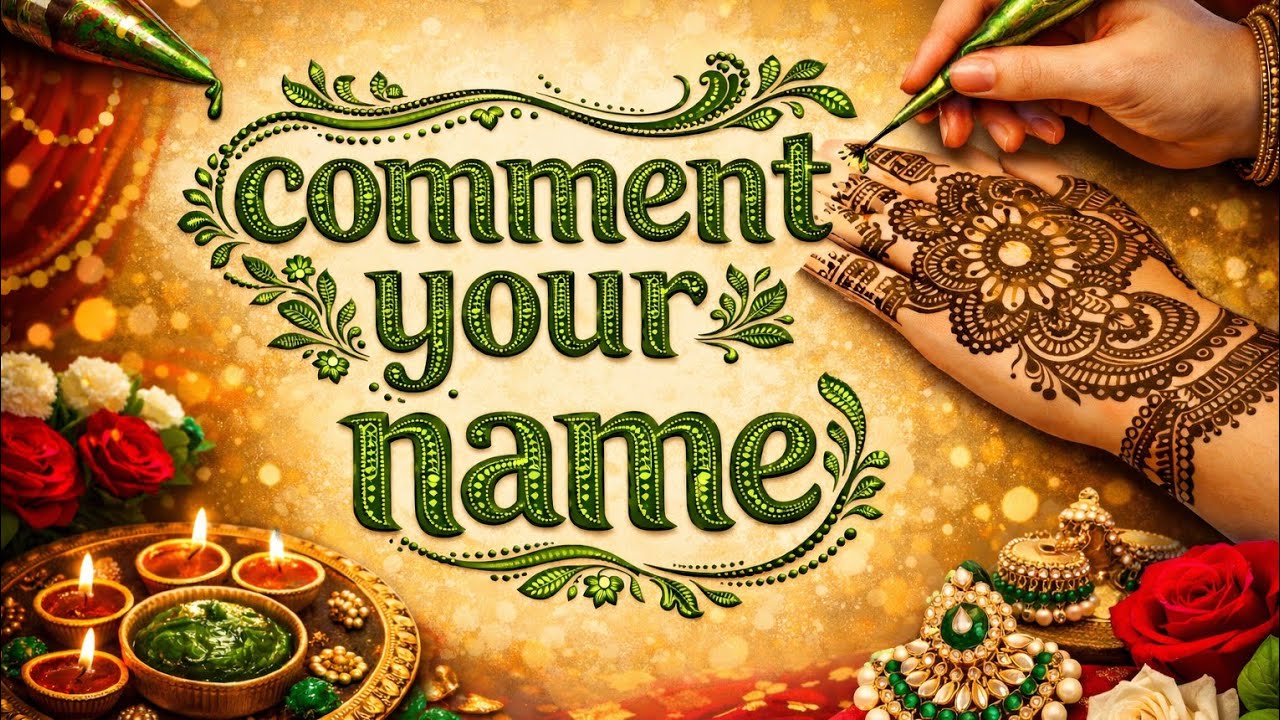 Comment your name| Mehndi name art simple mehndi design