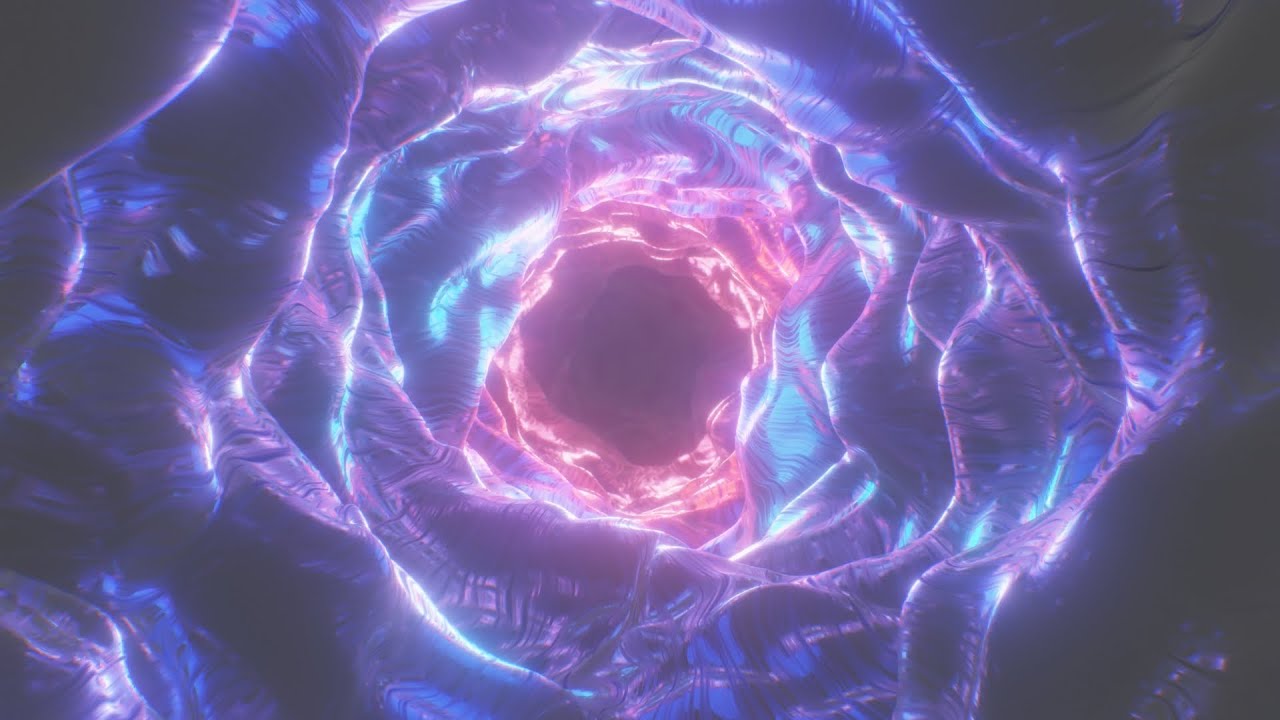 Abstract Sci-Fi Portal Futuristic Trippy Endless Tunnel Alien Cave 4K Fast TikTok Trend Background