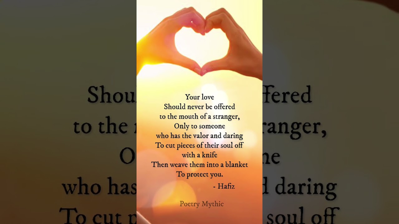 Agree? I do. Go Hafiz! #poetry #poet #deep #meaning #quotesrelatable #poetrymythic #lovepoem #hafiz