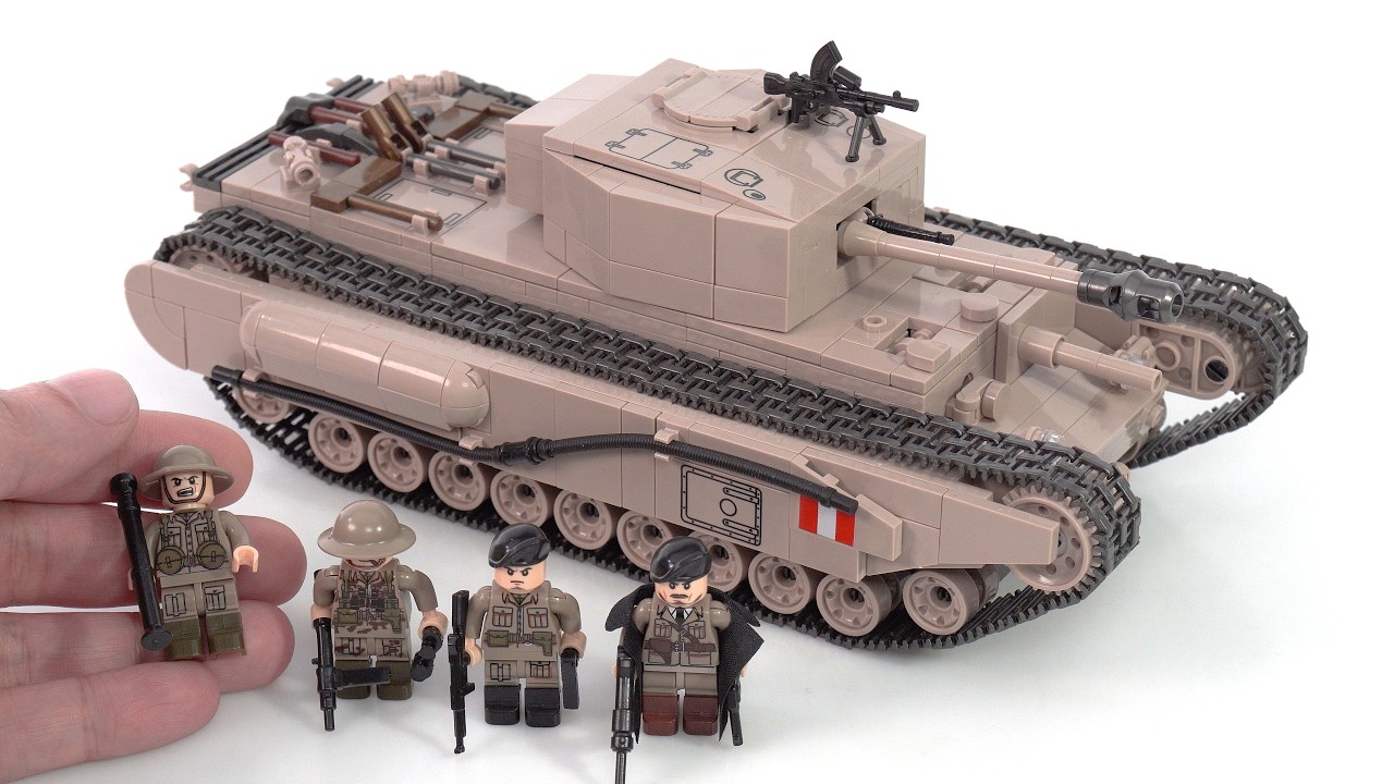 Вау! Танк Churchill Mk I производства Quanguan: 33 доллара, все принты, миниатюрные фигурки с пов...