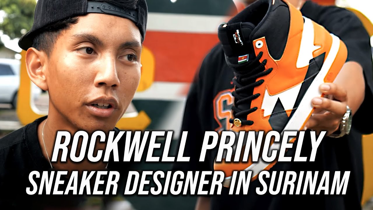 Sneaker designer Rockwell Princely (Notwoways) laat zich inspireren door Suriname.