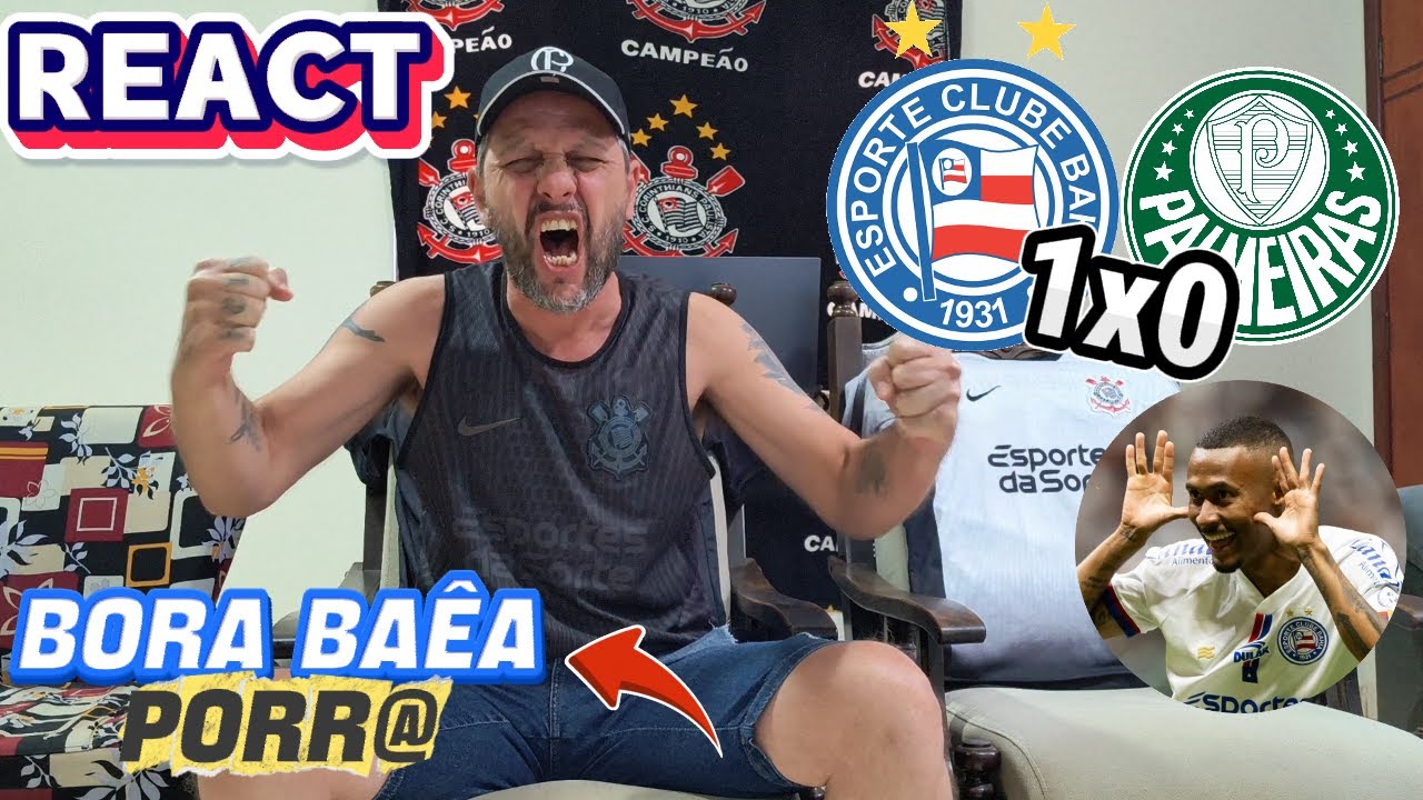 REACT Bahia 1x0 Palmeiras - TRIUNFO PRA LAVAR A ALMA! BBMP!