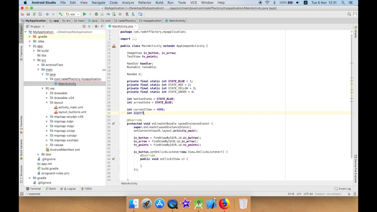 Develop Colors Match Game in Android Studio