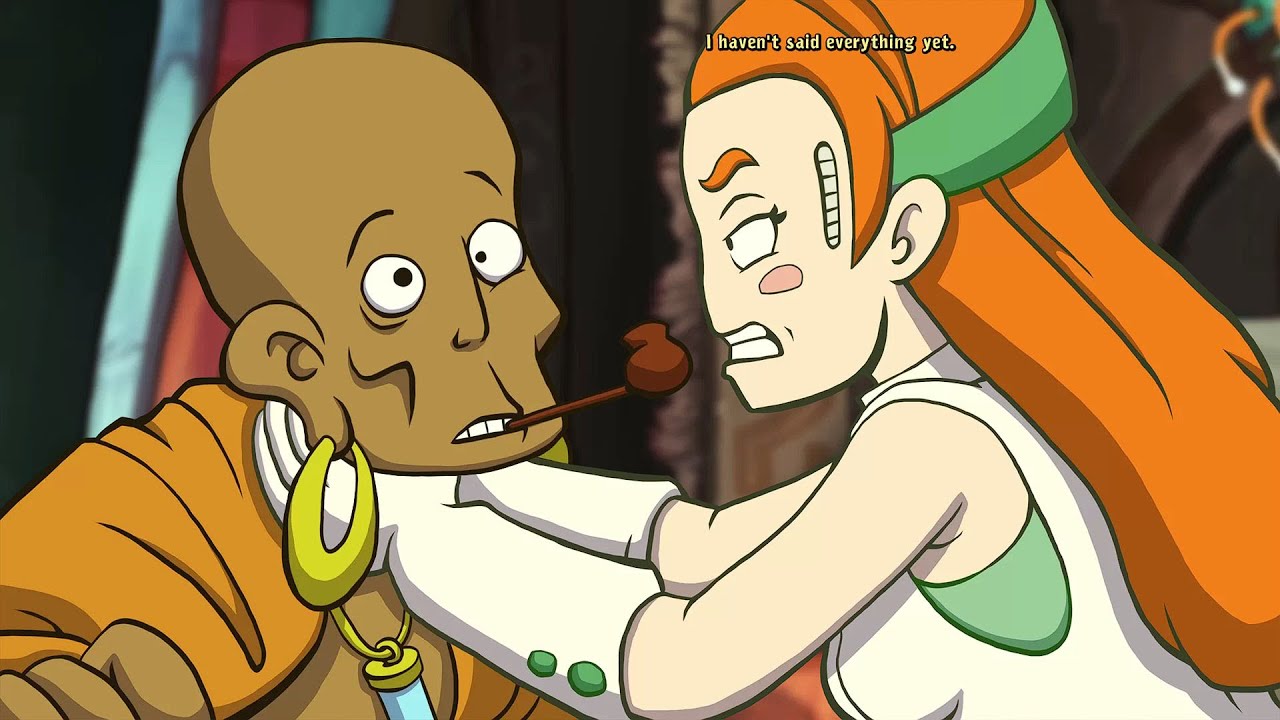 Chaos on Deponia Walkthrough #9 - Porta Fisco, Fortune teller, Snow, Tea, Torch, Bait, Tyre