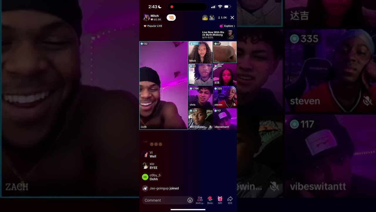 Mitch TikTok live (Feat. Stei, Chris Cotter, Day, Brandon,and Wardrobewinter) | 8-22-24| Part 2