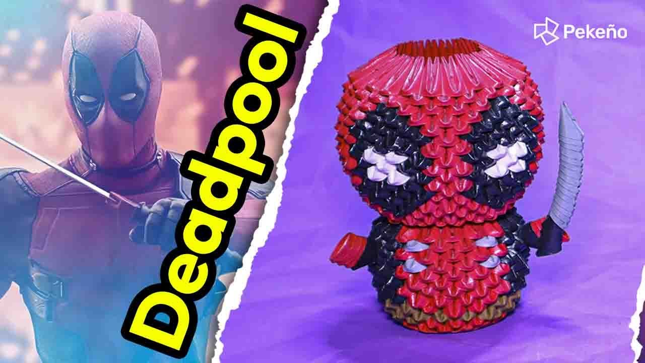 Deadpool de papel!! ⚔️👹 Tutorial de Origami 3D | Pekeño 💜
