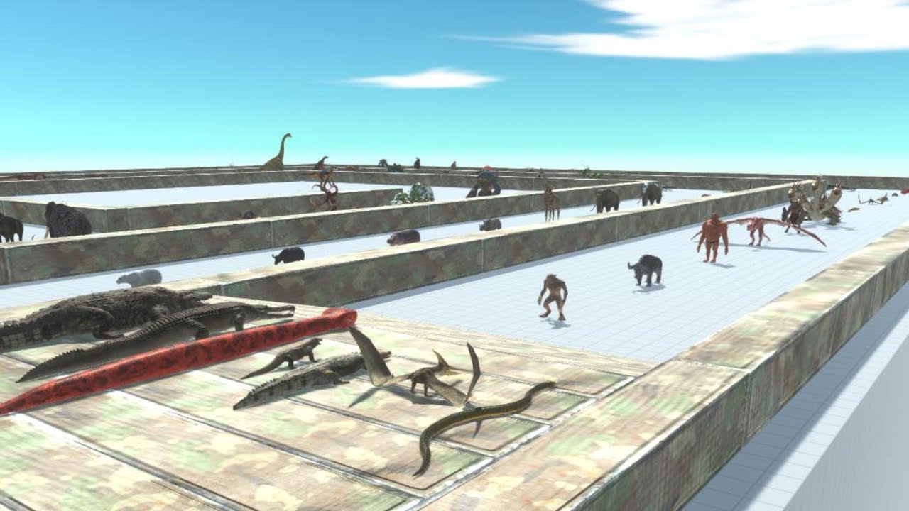 Reptiles Vs Deathrun - Animal Revolt battle Simulator