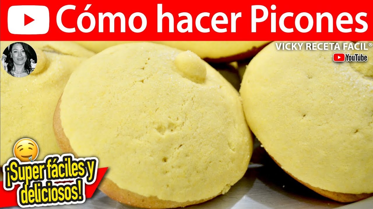 Cómo hacer PICONES Pan Dulce Mexicano | #VickyRecetaFacil