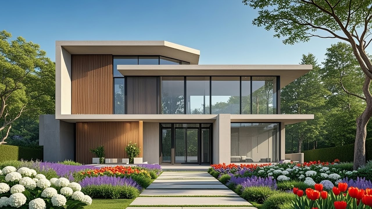 46 Modern Home Design Ideas | Great Front-Yard Landscaping Garden | Dream House Designs