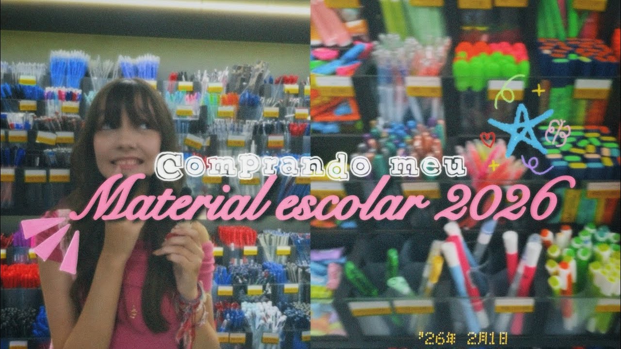 comprando meu material escolar 2026!!!
