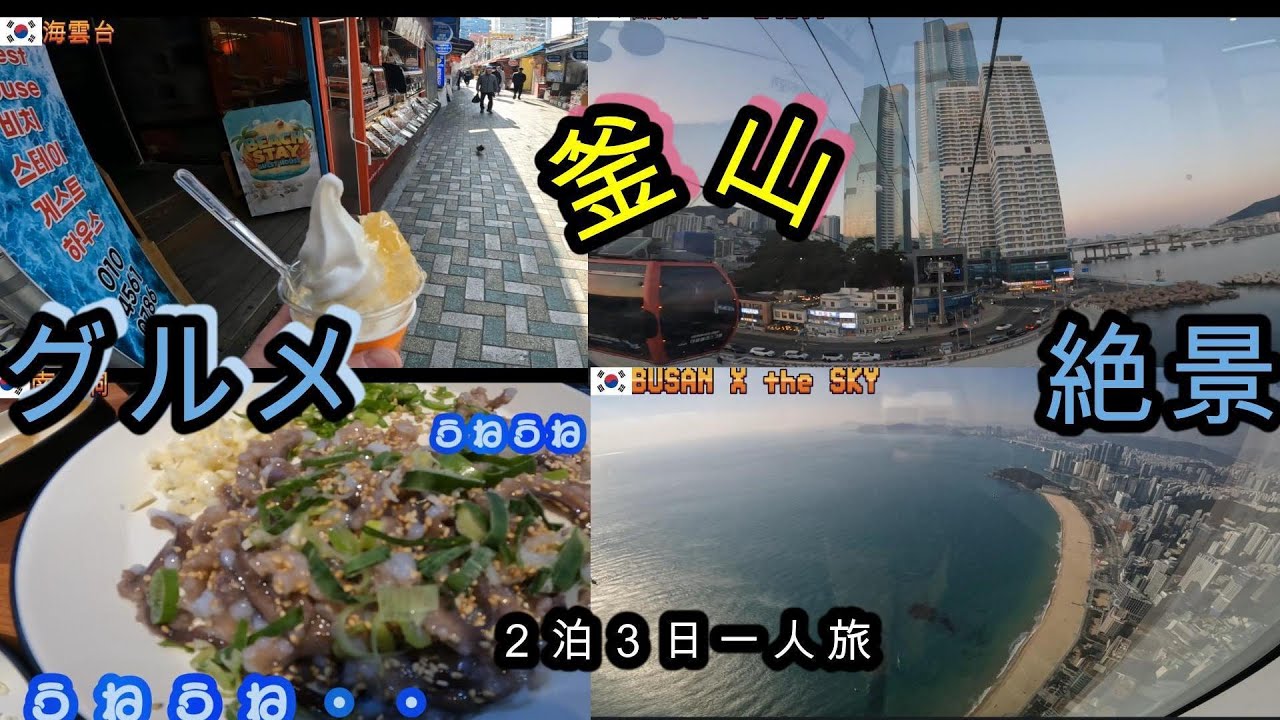 2026年2月釜山グルメ　観光スポット2泊3日一人旅