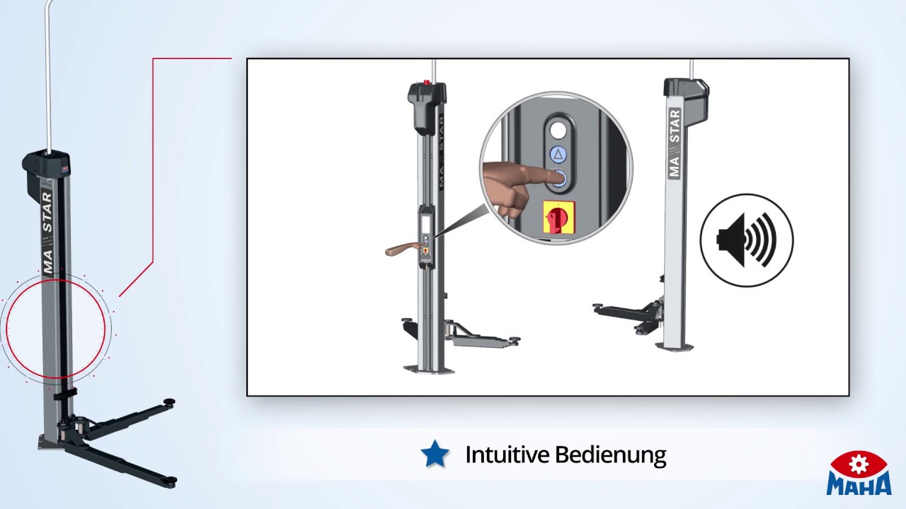 MA STAR - Produkt Video - Die neue ZWEI-SÄULEN-HEBEBÜHNE von MAHA