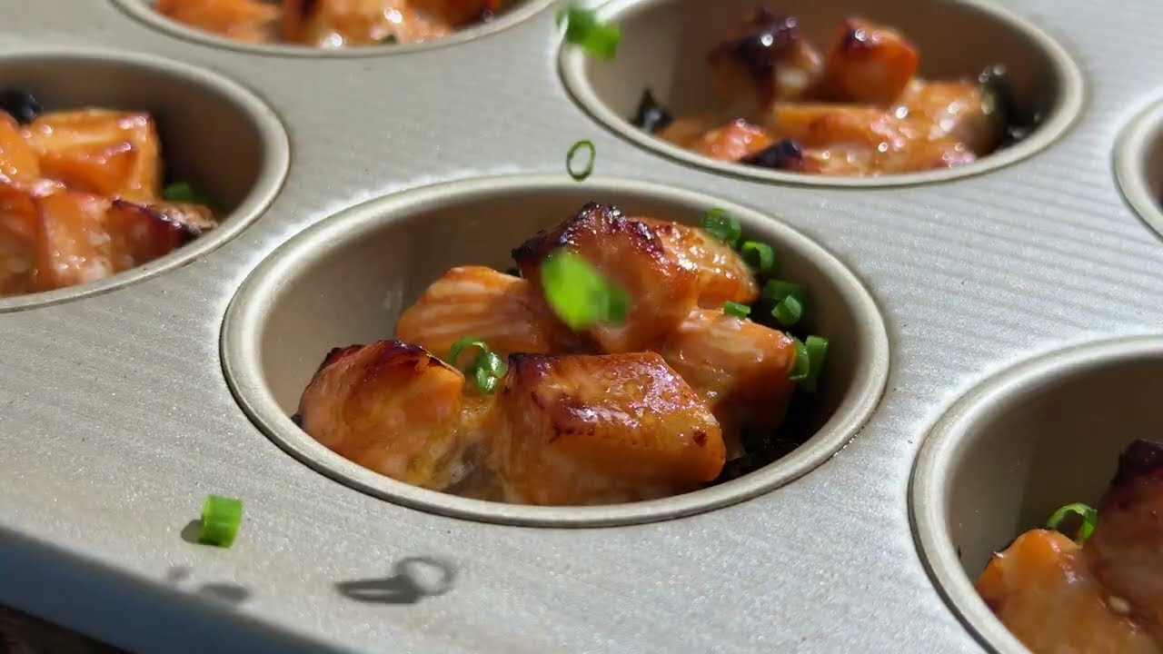 Salmon Cups with Hot Honey Mayo