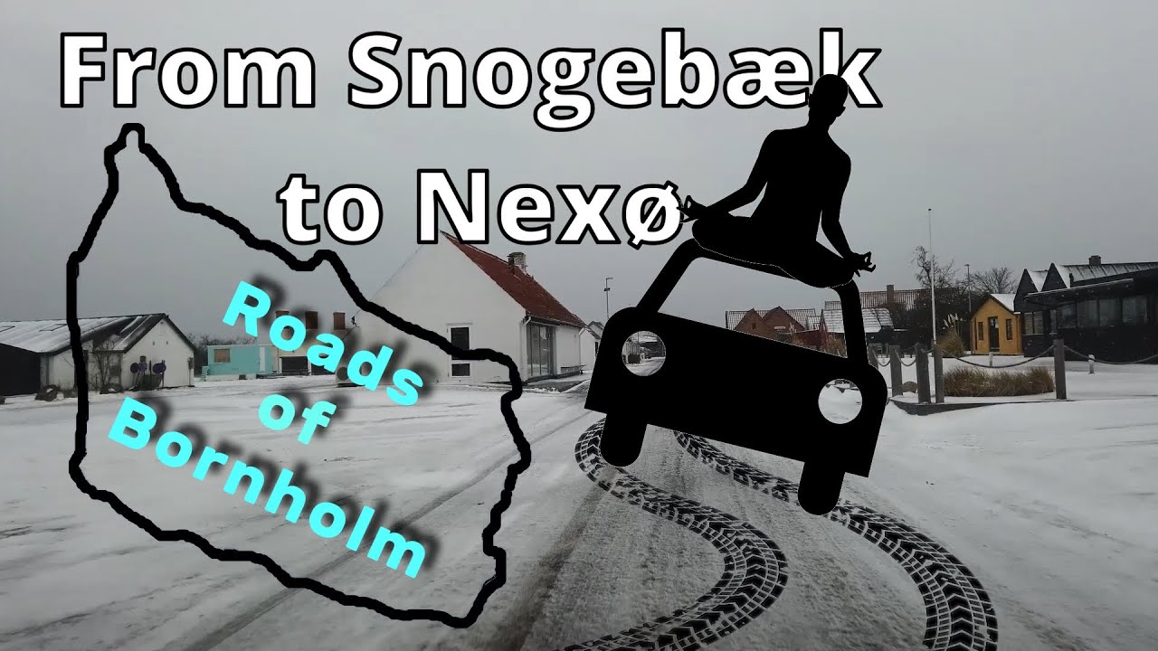 Bornholm Relax - Mit dem Auto von Snogebæk nach Nexø im Schnee (Winter) - Echtzeit