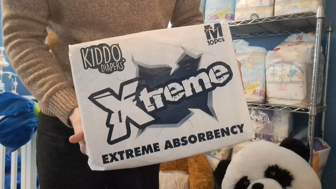 Подгузники Kiddo Xtream для взрослых — плотные белые подгузники с пластиковой основой, впитываемо...