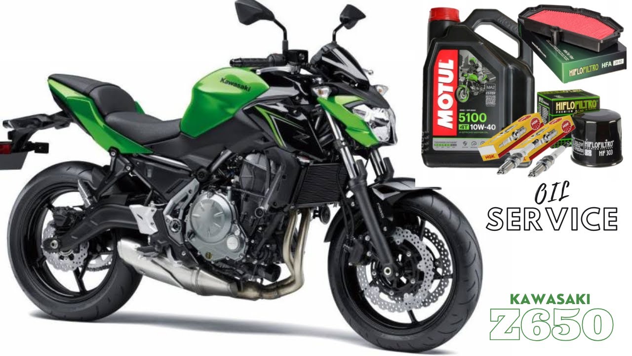 Kawasaki z650 Wymiana oleju, filtrów i świec zapłonowych...