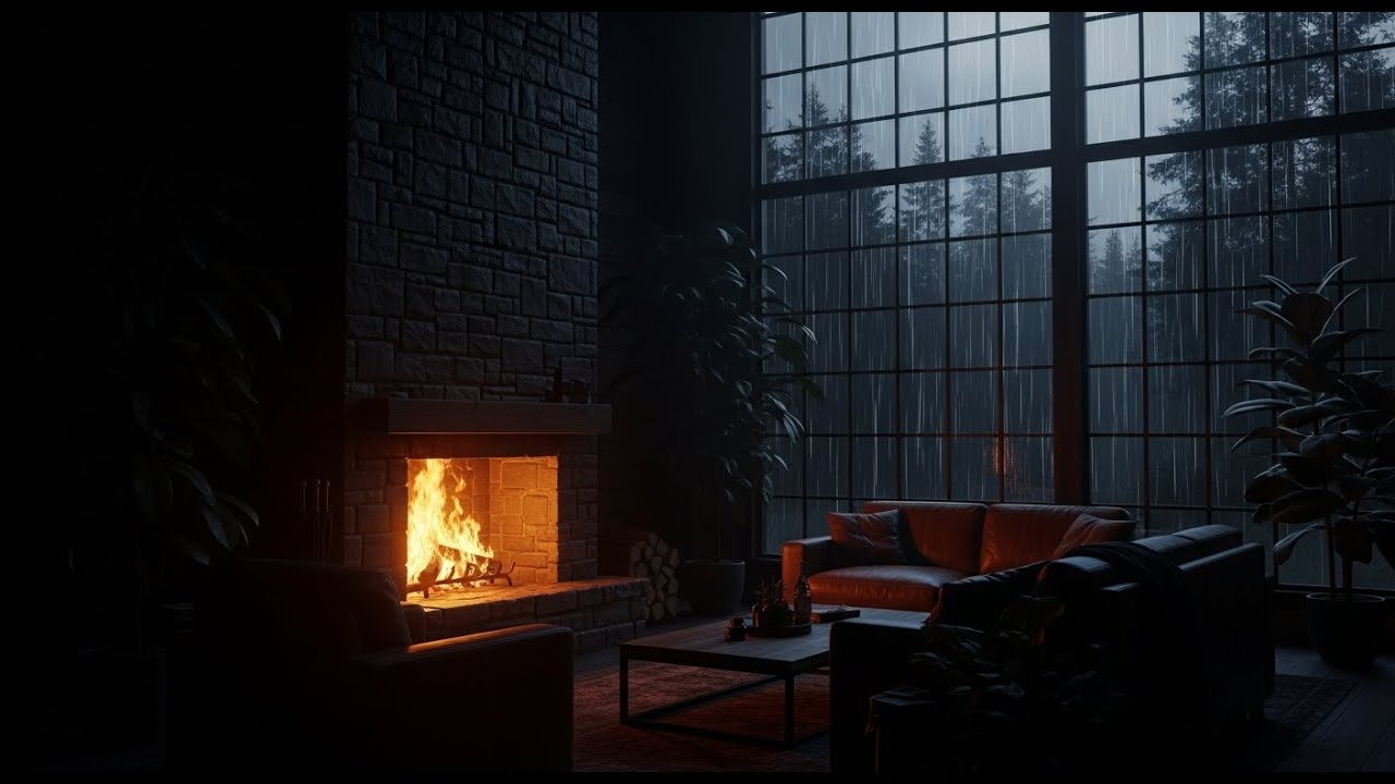 Peaceful Forest Rain and Piano Music for Calm Night and Deep Sleep