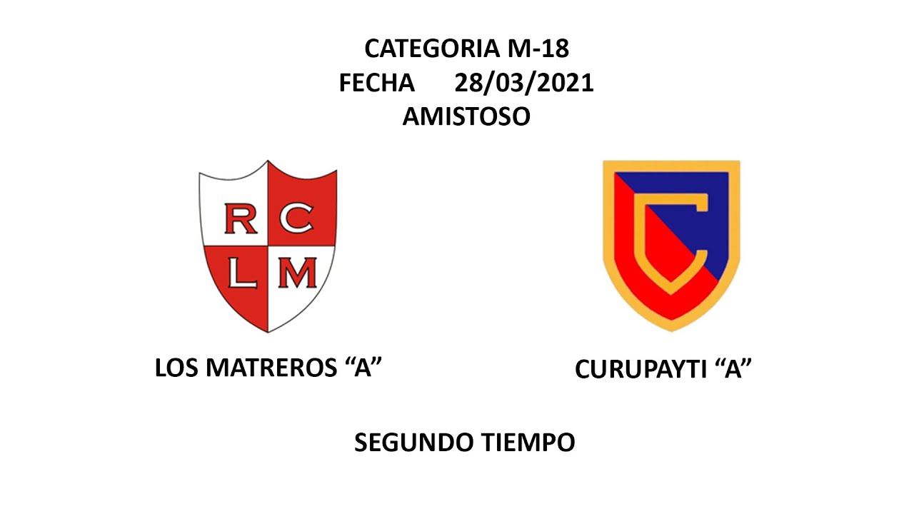 Curupa A vs Los Matreros A 2do Tiempo - (Cat 2003) - Amistoso - M18 -2021