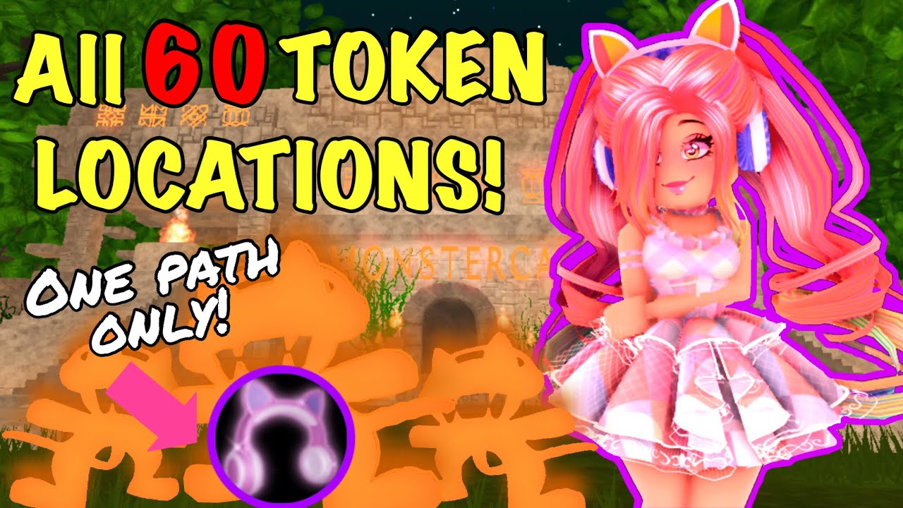 ALL MONSTERCAT TOKEN LOCATIONS 😍 EASY To Follow ONE PATH Tutorial! (Royale High x Monstercat Event)