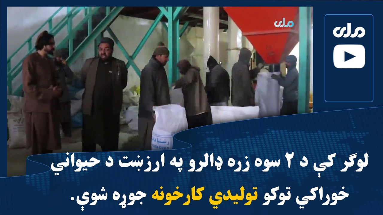 لوګر کې د ۲ سوه زره ډالرو په ارزښت د حیواني خوراکي توکو تولیدي کارخونه جوړه شوې