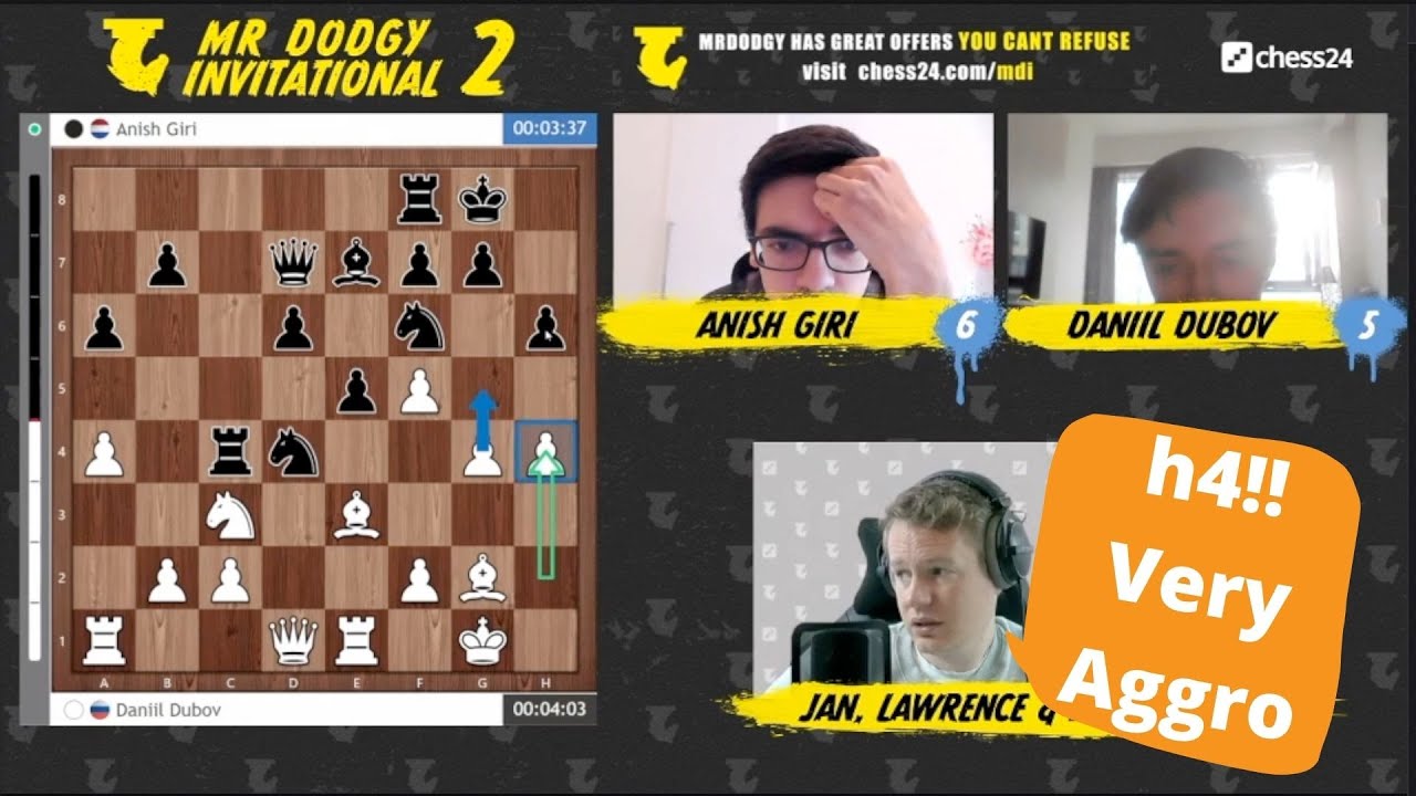 Anish Giri Vs GB Dubov In The Dodgy 2.0 Chess Tournament Semifinals | Full Penultimate Match