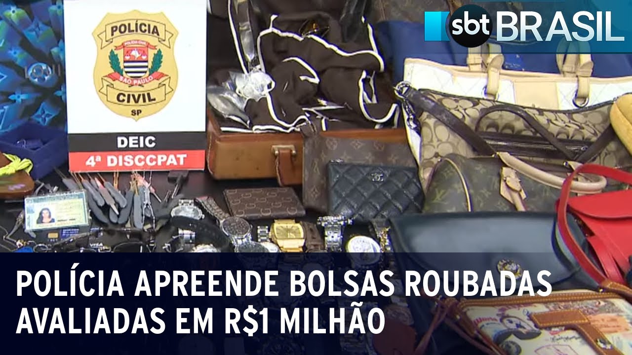 Polícia apreende bolsas roubadas avaliadas em R$1 milhão | SBT Brasil (19/06/23)