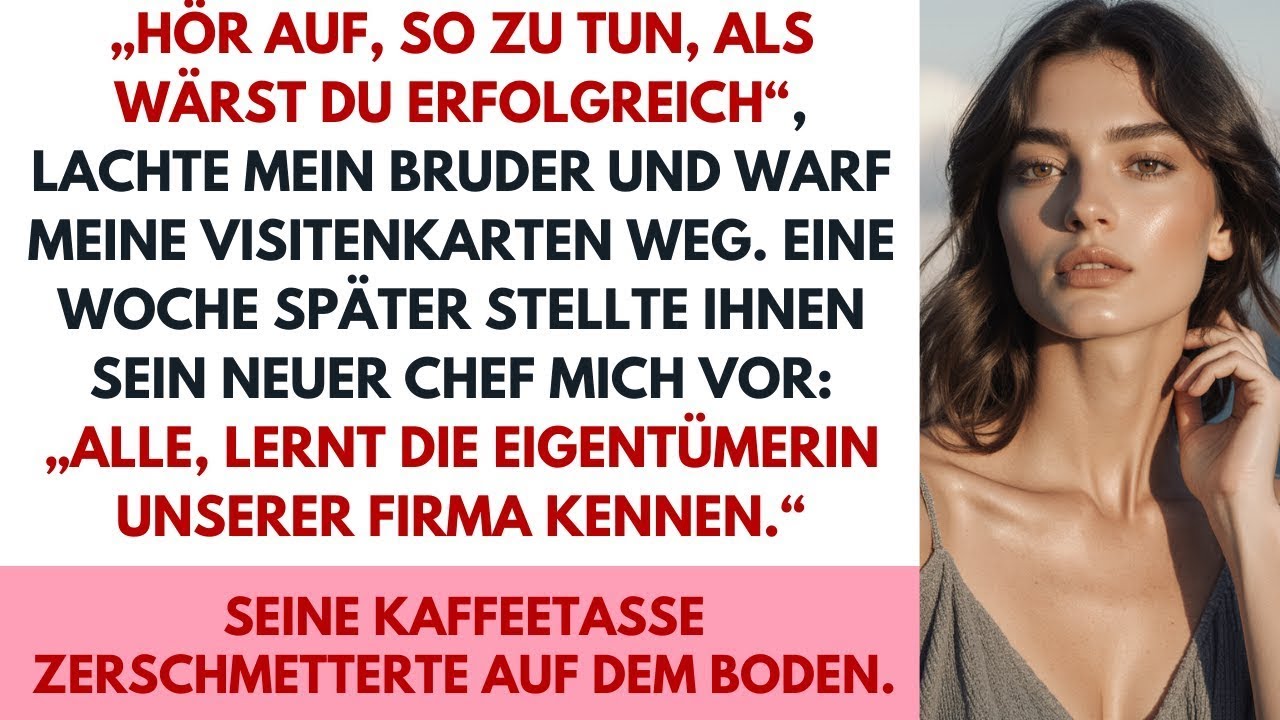 Mein Bruder warf meine Visitenkarten weg – dann nannte sein Chef mich „die Inhaberin
