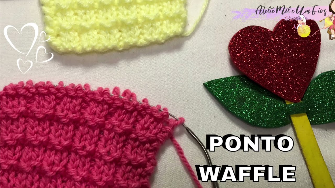 ✅ PONTO DE TRICÔ FÁCIL |  PONTO WAFFLE @AthelieMilFios
