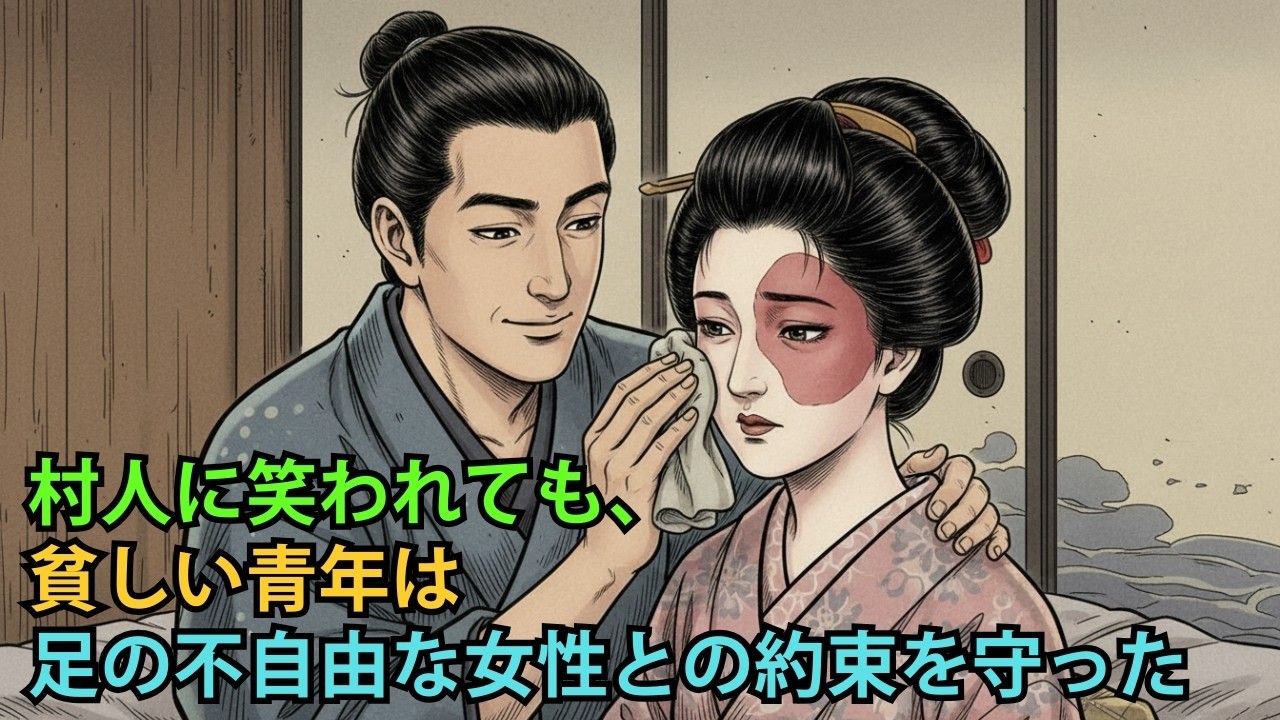 村人に笑われても、貧しい青年は足の不自由な女性との約束を守った| 野談 | 伝説 | 昔話 | 説話 | 民話