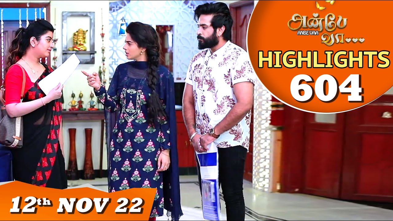 Anbe Vaa Serial | EP 604 Highlights | 12th Nov 2022 | Virat | Delna Davis | Saregama TV Shows Tamil