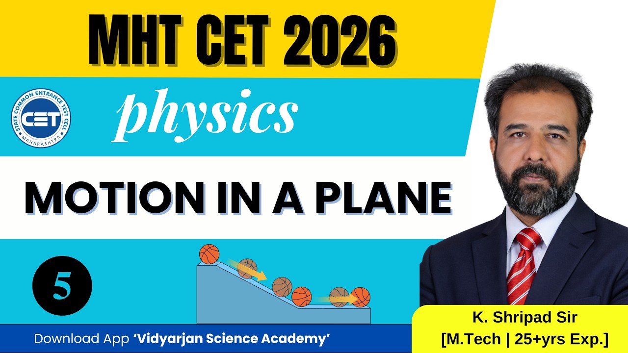 IMP MHT-CET PYQ’S 2026  | Motion in a Plane | Part 5 #mhtcet_pyq #motioninplane #viral