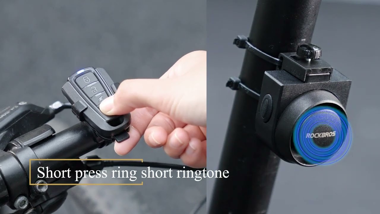 Rockbros Bell Anti Theft Electric Horn Wireless Remote Control