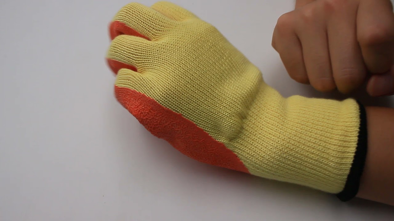 latex crinkle coating gloves