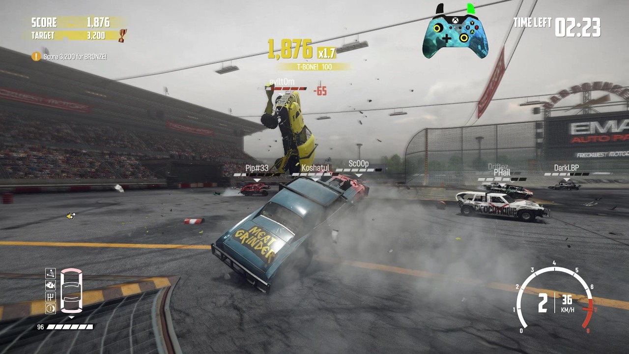 Wreckfest 26.03.16 Roadcutter Score Streak - Madman Stadium Demolition Arena
