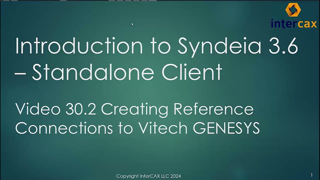 Creating Reference Connections to Vitech GENESYS | Syndeia 3.6 –Standalone Client | Video 30.2