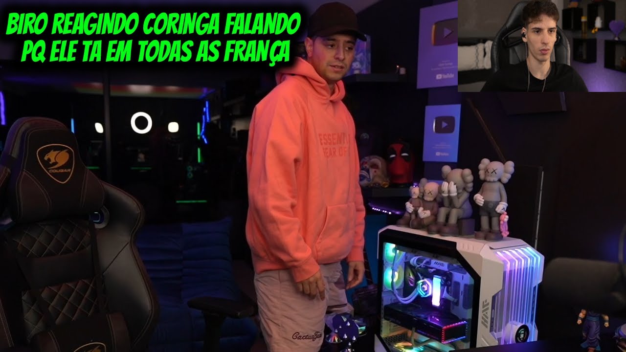 BIRO REAGINDO CORINGA FALANDO PQ ELE TA EM TODAS AS FRANÇA