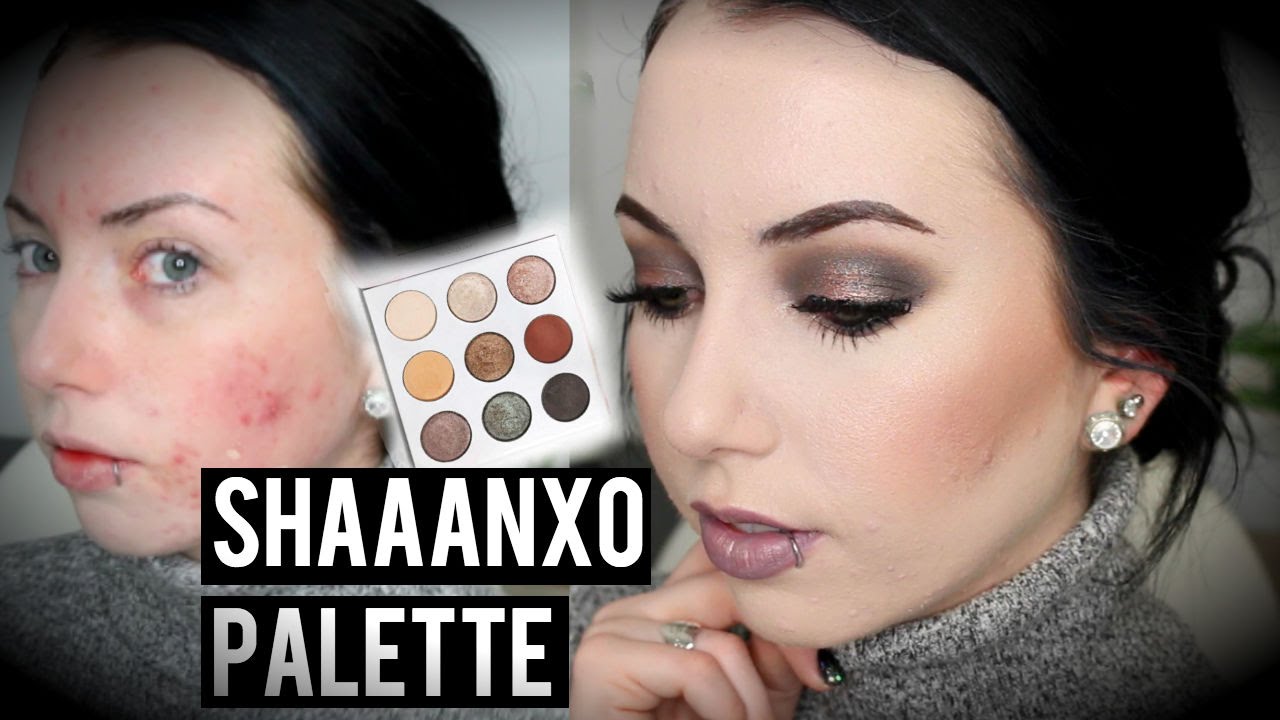 NEW Shaaanxo Palette! Cool-toned Eyeshadow Look & Full Face Acne Coverage