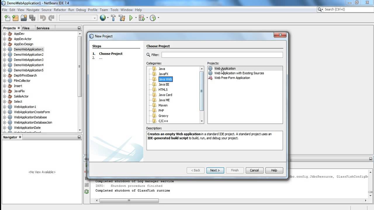 Creating A Simple JSP Web Application in NetBeans