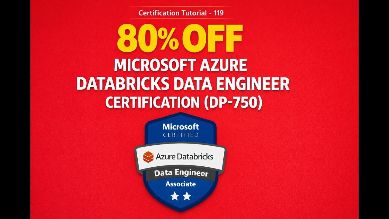 80% zniżki na certyfikat inżyniera danych Microsoft Azure Databricks (DP-750) #azuredatabricks #d...