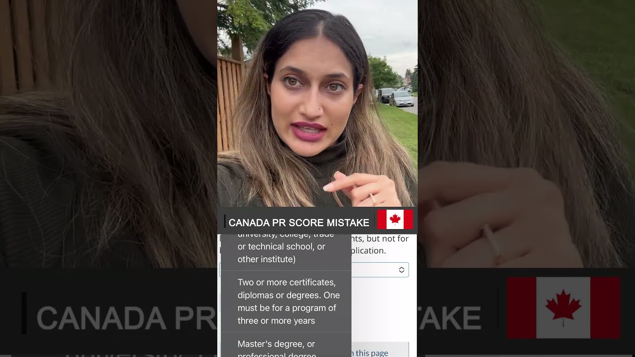 Common Mistake in Calculating CRS Score for Canada PR | Permanent Resident Canada 2023
