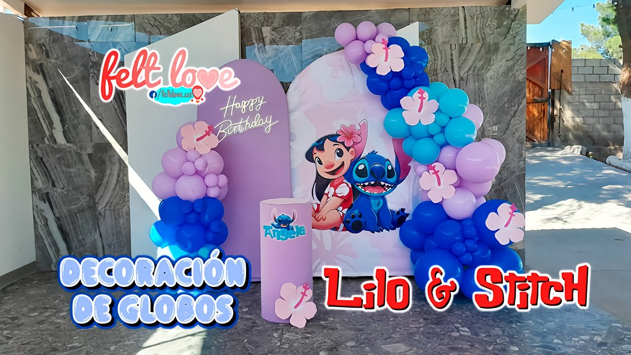 Decoración de Globos Lilo & Stitch