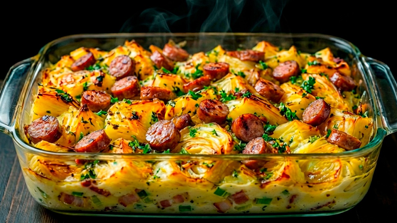 Haben Sie Kohl,Speck,Bratwurst und Kartoffeln zu Hause? Rezept von meiner Großmutter in Deutschland!