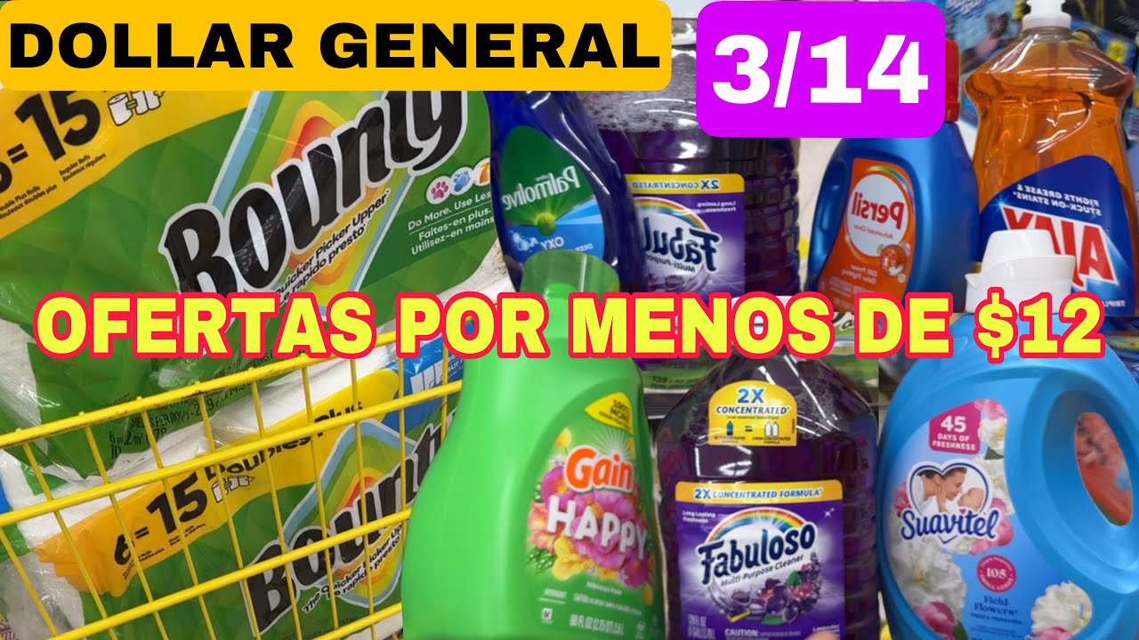 BOUNTY, GAIN Y MAS PRODUCTOS ECONÓMICOS ! Dollar General 3/14 